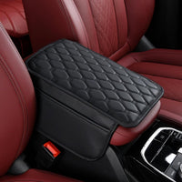 BNMFFYU Car Center Console Cover Fit for Lincoln MKC: Leather Car Armrest Cover Cushion with 2 Storage Bags - Car Access
