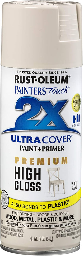 Rust-Oleum Painter's Touch 2X Ultra Cover Spray Paint, White Sand