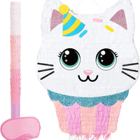 WERNNSAI Cupcake Piñata - Cat Party Decorations Cupcake Cat piñata