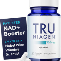 TRU NIAGEN Suplemento NAD patentado para la función cerebral, antienvejecimiento y regeneración celular, 300 mg de niagen, 30 porciones