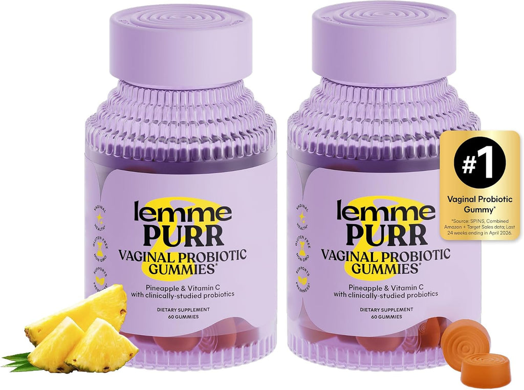 Lemme Purr Vaginal Probiotic Gummies for Women (60 Gummies) (Pack of 2)