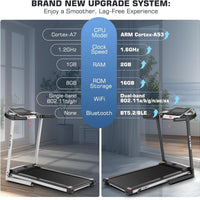 Cintas de correr inclinadas para el hogar con pantalla de TV y WiFi