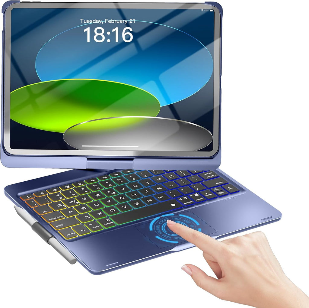 Funda con Teclado NOKBABO para iPad 10/11 (A16) y Air 11" (M4/M3/M2) - Azul Rey