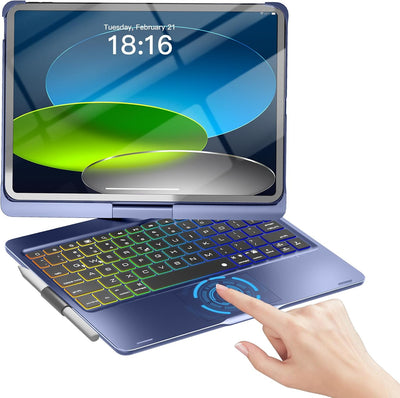 Funda con Teclado NOKBABO para iPad 10/11 (A16) y Air 11" (M4/M3/M2) - Azul Rey