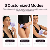 Wavytalk Dispositivo de depilación IPL, Bare It con rodillo de precisión para bikini facial y cuerpo, resultado duradero y sin dolor, 24J de doble pulso y enfriamiento de hielo, uso en casa para mujer