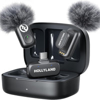 Hollyland Lark A1 Wireless Microphone for iPhone 17/16/15 & Android, 48kHz/24-bit, 3-Level Intelligent Noise Cancel, Min