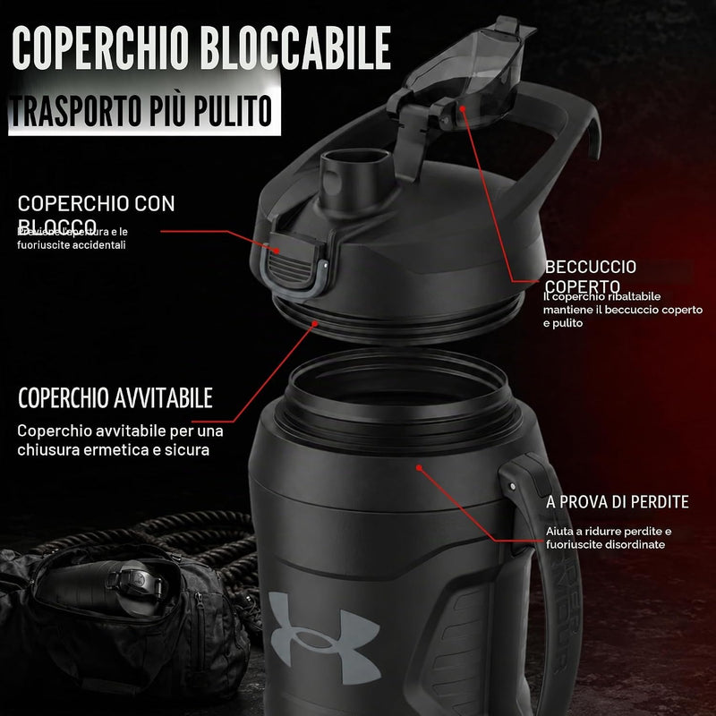Under Armour Insulated Water Bottle with Handle & Fence Hook, 64oz