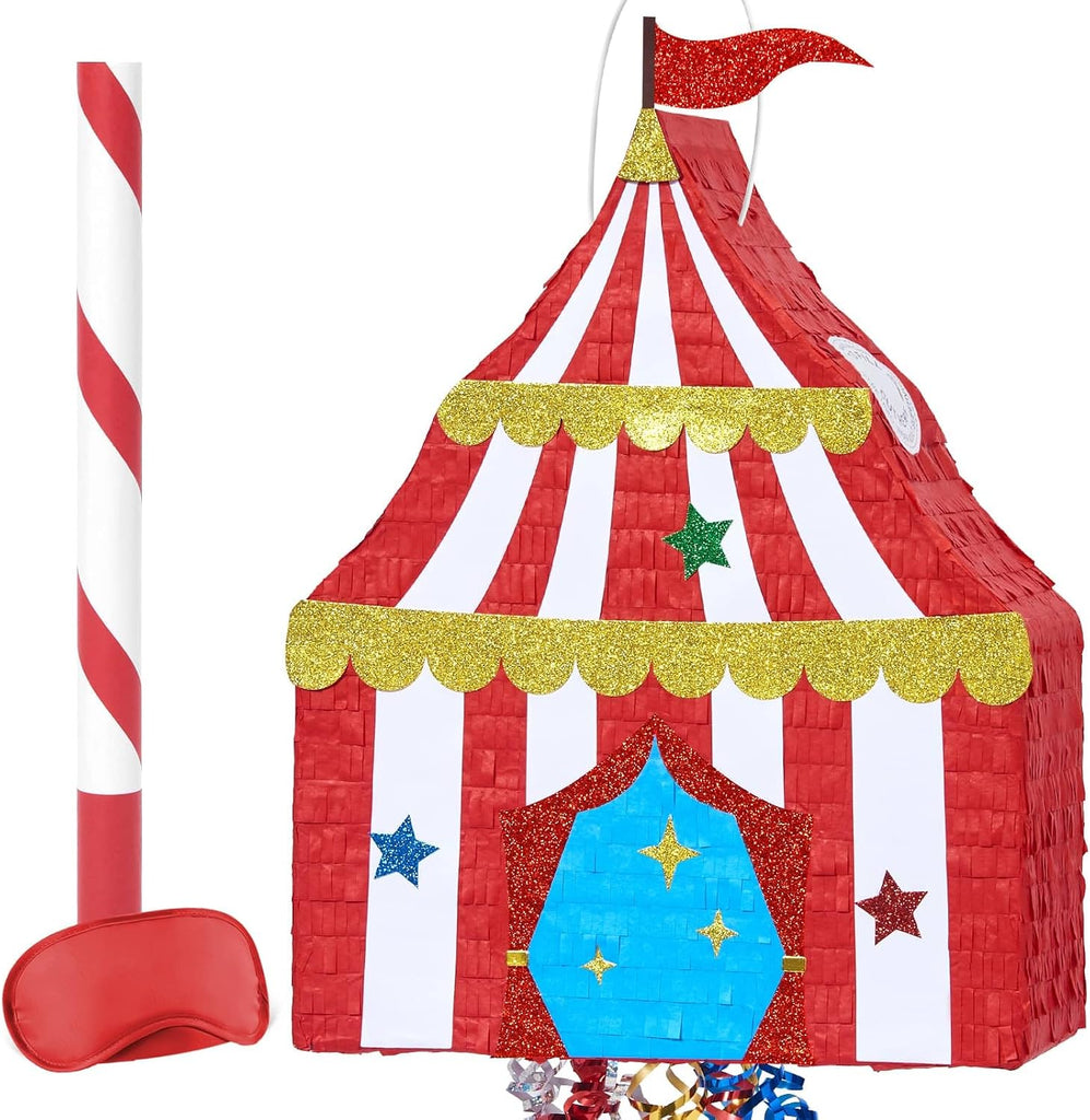WERNNSAI Circus Tent Piñata Coloful Tent Piñata Carnival Theme Party Decor