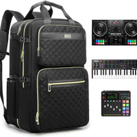 Rabjen DJ Backpack for Club Gigs, DJ Mixer Case Compatible with Pioneer DJ DDJ-REV1, DJ Controller, Novation Launchkey 3