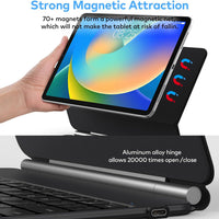 Funda con Teclado runelk para iPad 10.ª / 11.ª Gen (A16) - Negro