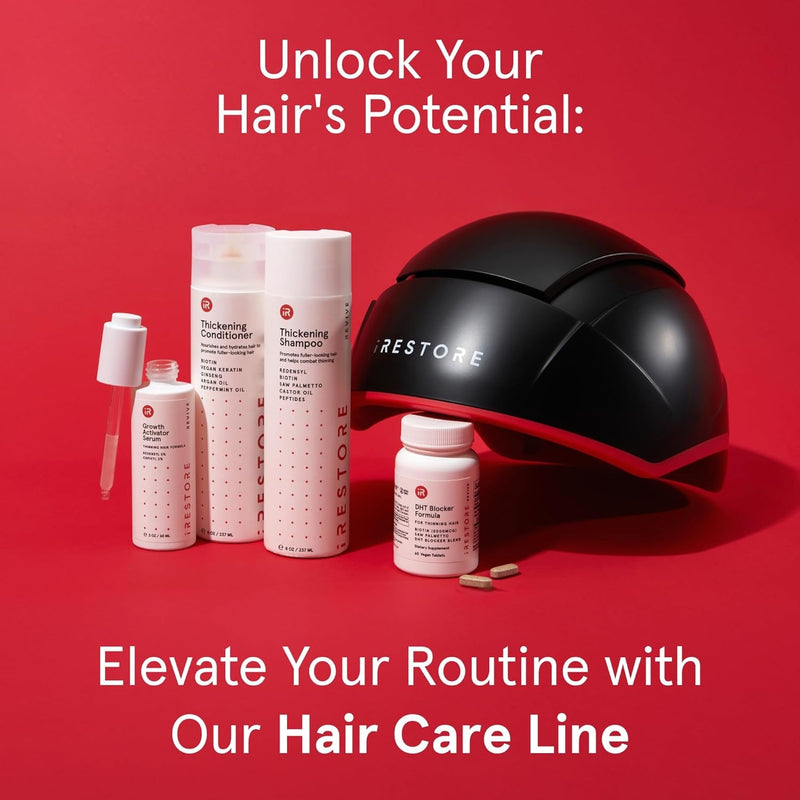 iRestore Sistema de crecimiento del cabello con láser esencial: tratamientos de pérdida de cabello aprobados por la FDA para hombres y mujeres y productos para el crecimiento del cabello para hombres