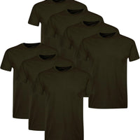 Hanes Mens Cotton, Moisture-wicking Crew Tee Undershirts, Multi-packs T-Shirt, Black - 7 Pack, Small US