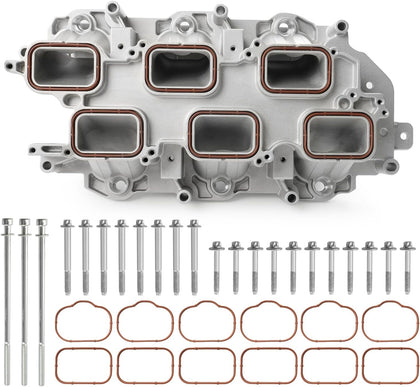 Aluminum Lower Intake Manifold with Gasket for 2011-2021 Dodge Charger Challenger Durango Jeep Wrangler Grand Cherokee RAM 1500 ProMaster Chrysler 200 300 Town & Country 3.6L Pentastar V6 05184199AF