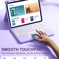 Funda con Teclado Harvopu para iPad 11" (A16) / iPad 10.ª Gen - Morado
