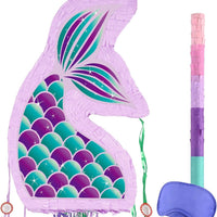 WERNNSAI Foldable Mermaid Piñata, Mermaid Birthday Party Supplies Games