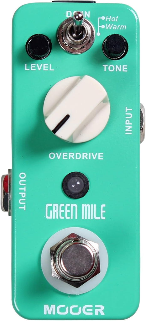 MOOER Green Mile Electric Guitar Overdrive Pedal Tube Screamer Sound Natural, Smooth, Creamy Overdrive Sound for Metal