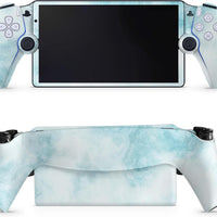 Glossy Glitter Gaming Skin Compatible with PS5 Portal Remote Player - Blue Marble - Premium 3M Vinyl Protective Wrap Dec