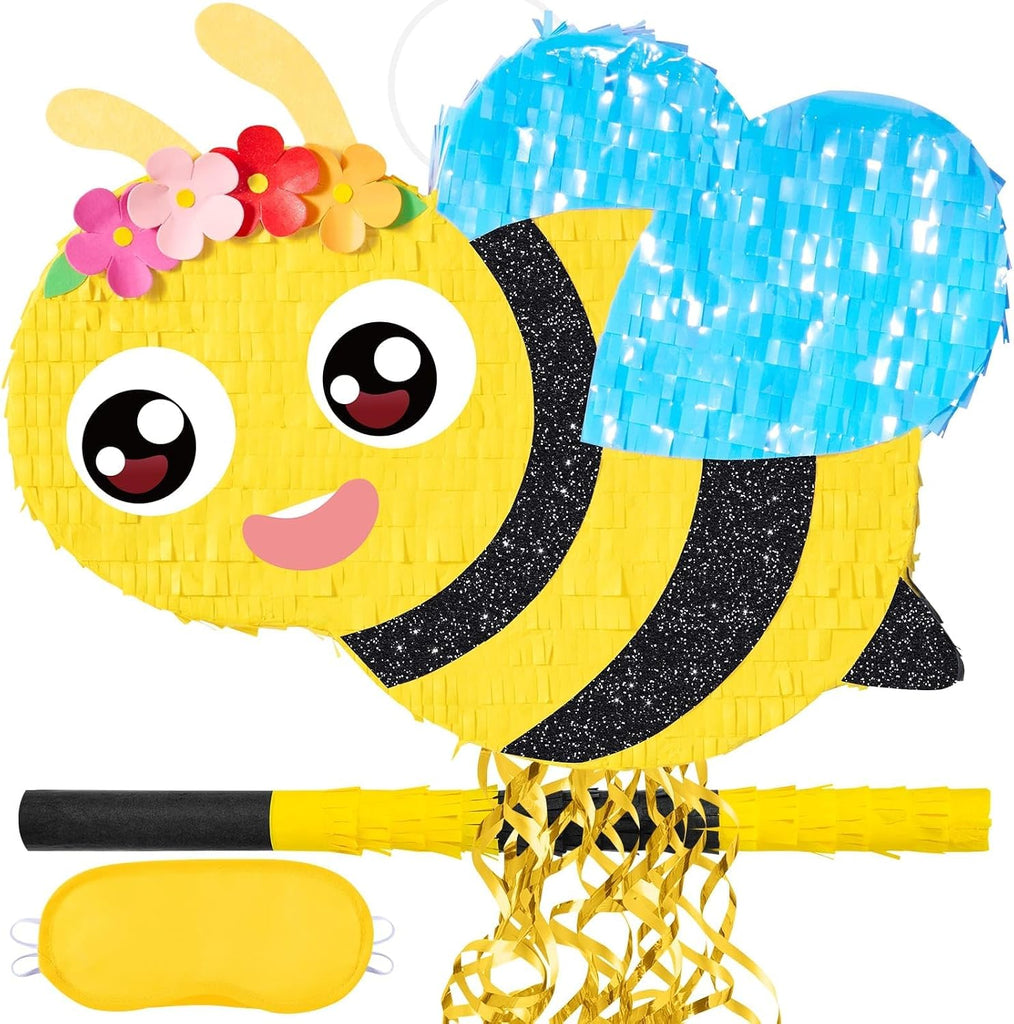 WERNNSAI Bee Piñata - Happy First Bee Day Decorations Cute Piñata