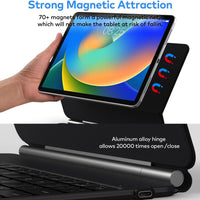Funda con Teclado runelk para iPad 10.ª / 11.ª Gen (A16) - Lamp Black