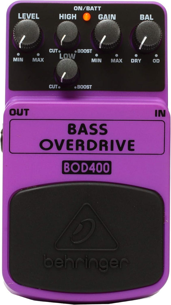 Behringer Bass Overdrive Bod400 Authentic Tube-Sound Overdrive Effects Pedal