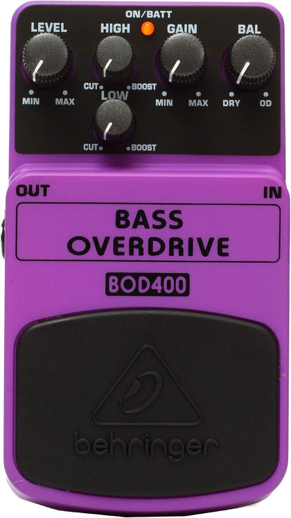 Behringer Bass Overdrive Bod400 Authentic Tube-Sound Overdrive Effects Pedal