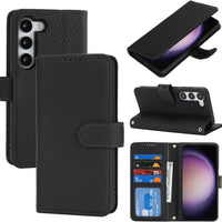 Zouzt Leather Wallet Case for Samsung Galaxy S23 6.1", Black