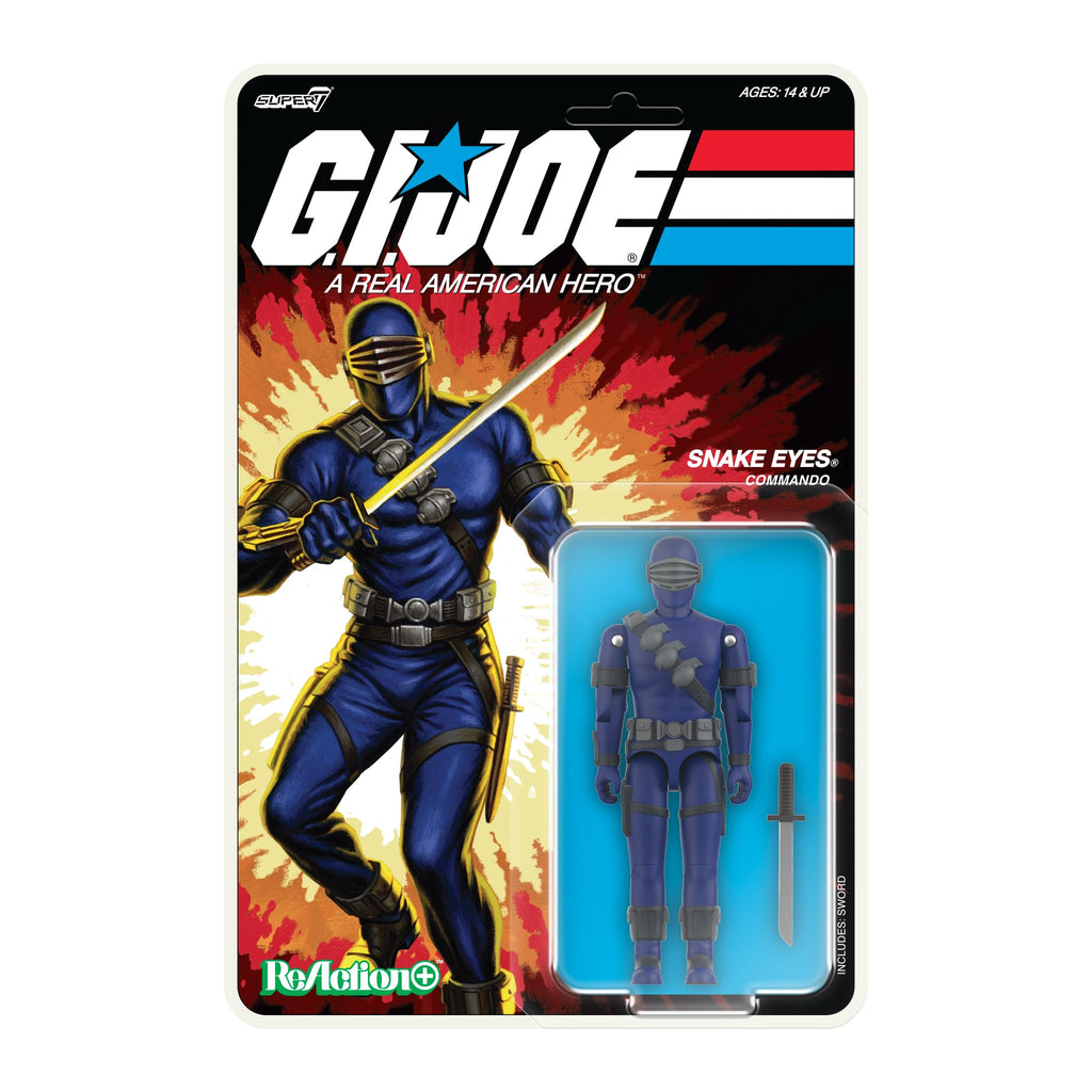 Super7 G.I. Joe Reaction+ Wave 03 (Cartoon) - Snake Eyes (Cartoon) Action Figure