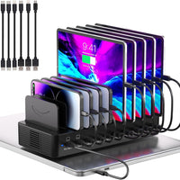 620W Charging Station for Multiple Devices, 10-Port USB C Charger Station