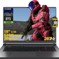 ASUS ROG Strix G18 G815 Gaming AI PC Laptop 18" 2.5k (2560x1600) 240Hz (100% DCI-P3, 3ms) Intel 24-core Ultra 9 275HX 64GB RAM 2TB SSD GeForce RTX 5060 RGB Backlit Wi-Fi7 Win11 ICP Hub/