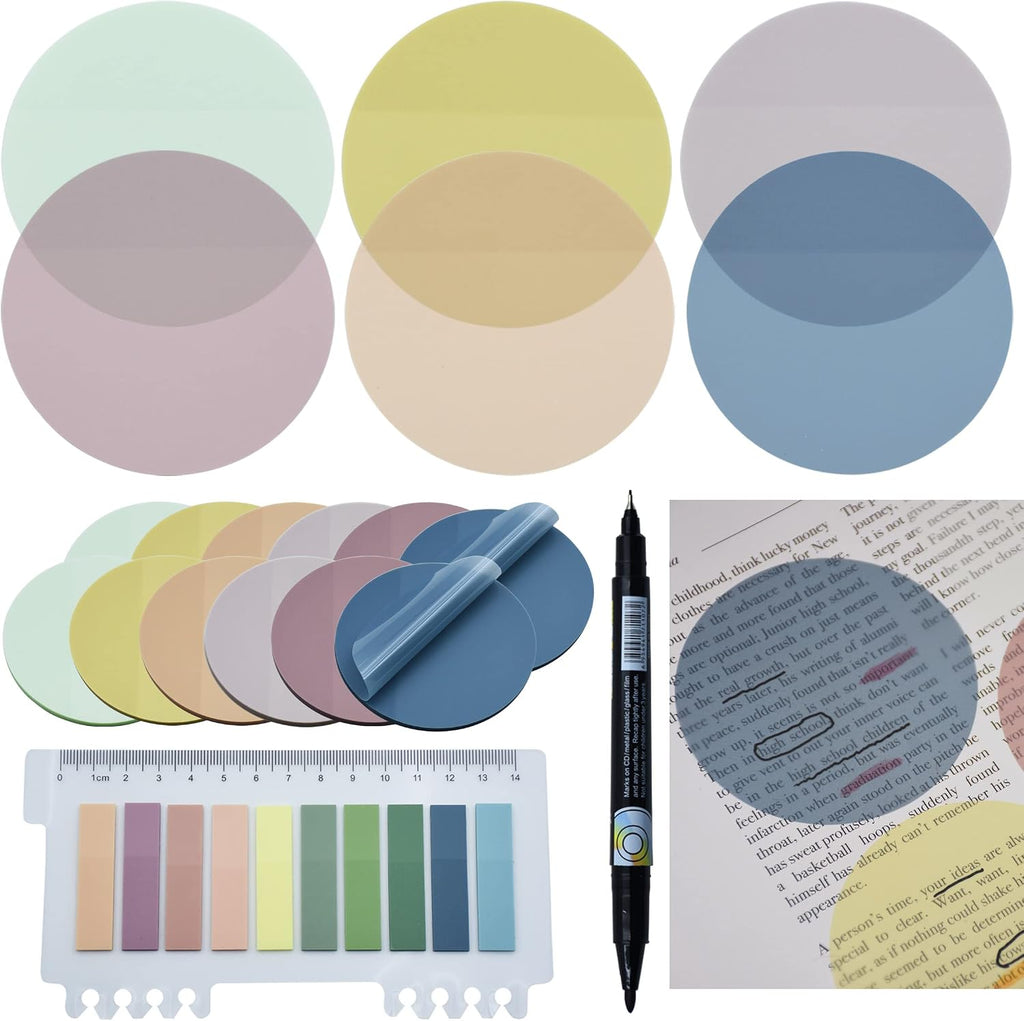 YOUDEFUL 800Pcs Transparent Sticky Note, 2.76x2.76 Clear Round Sticky Note