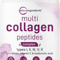 Micro Ingredients Multi Collagen Peptides Pills, 240 Capsules
