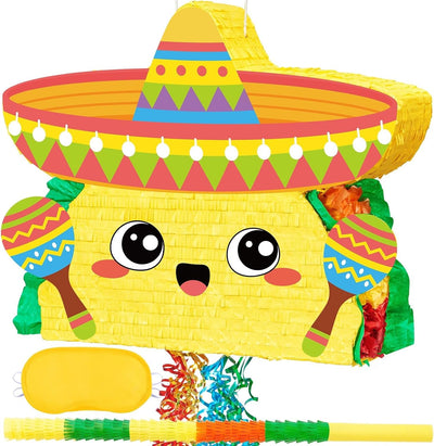WERNNSAI 21" Large Taco Piñata Cinco De Mayo Fiesta Theme Taco Piñata