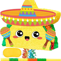 WERNNSAI 21" Large Taco Piñata Cinco De Mayo Fiesta Theme Taco Piñata