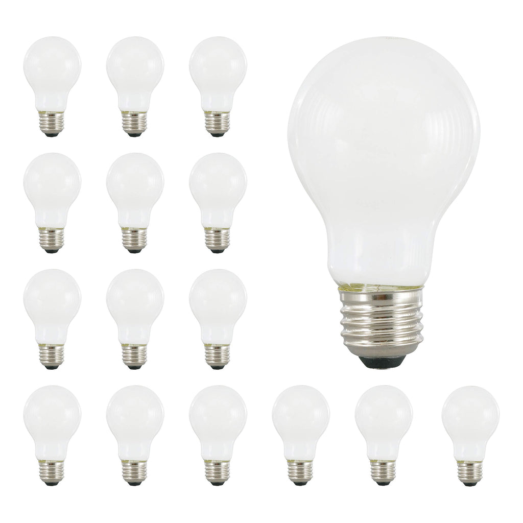 LEDVANCE Sylvania LED TruWave Natural Series A19 Light Bulb, 60W Equivalent, Efficient 8W, 800 Lumens, Medium Base, Dimmable, Frosted, 2700K, Soft White - 16 Pack (40812)