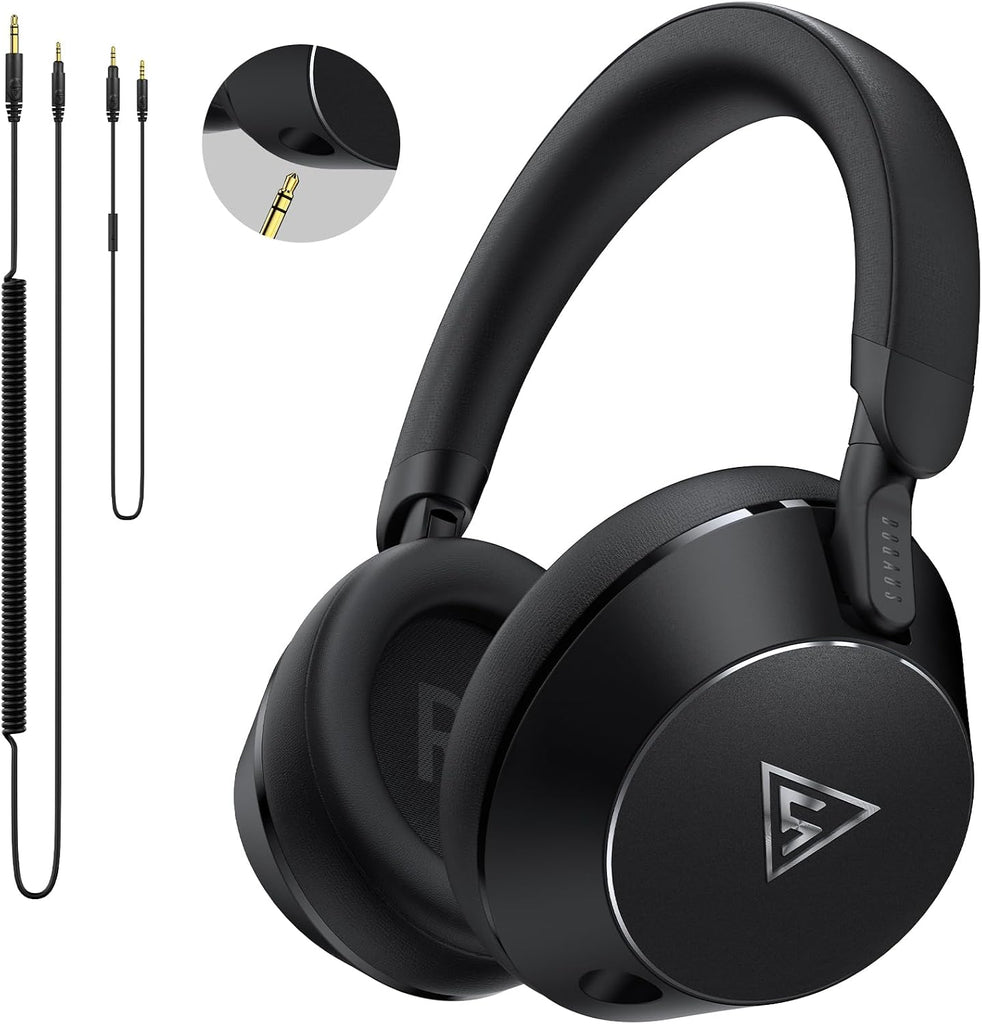 DOQAUS Studio Monitor Headphones, Professional Wired DJ Headphones Over Ear