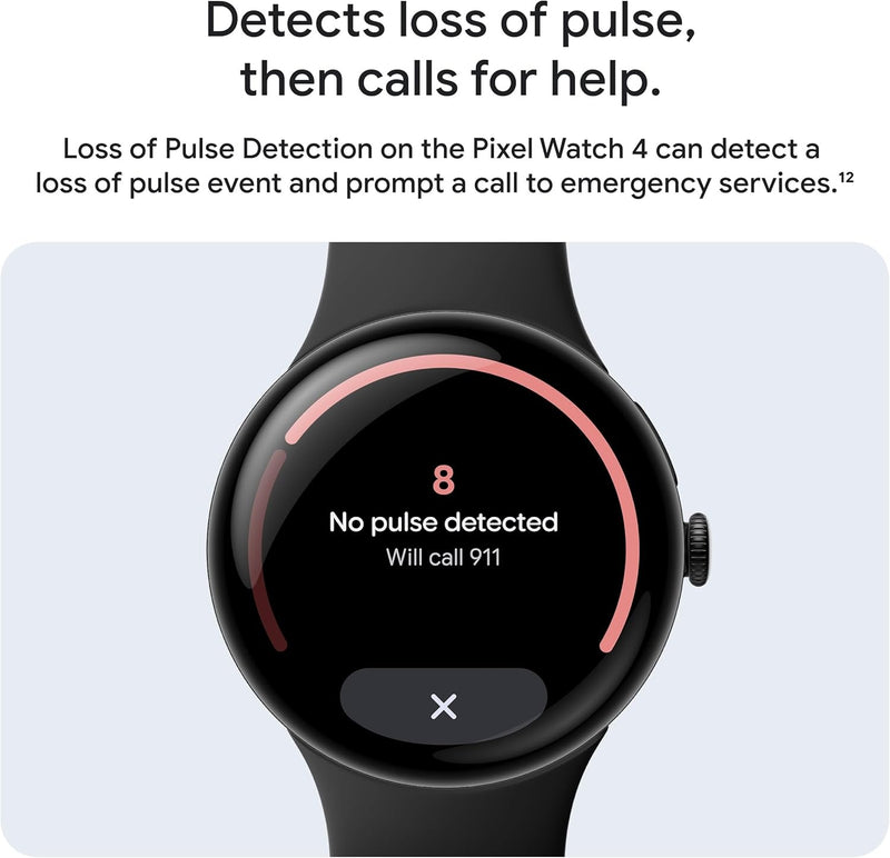 Google Pixel Watch 4 (45mm) - Android Smartwatch - Heart Rate,Sleep & Fitness Tracking -40-Hour Battery -Google AI -Matte Black Aluminum Case - Obsidian Active Band - Wi-Fi-Google Pixel Watch app