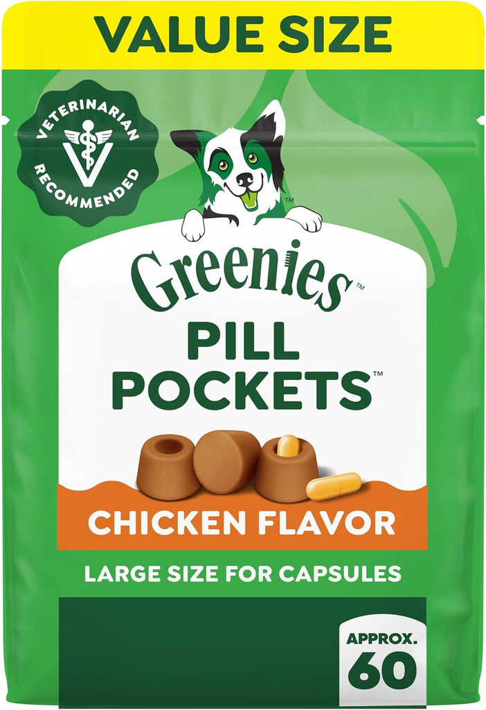 Greenies Pill Pockets Large Size Dog Treats, Chicken, 15.8 oz