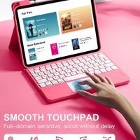 Funda con Teclado Harvopu para iPad 11" (A16) / iPad 10.ª Gen - Rosa
