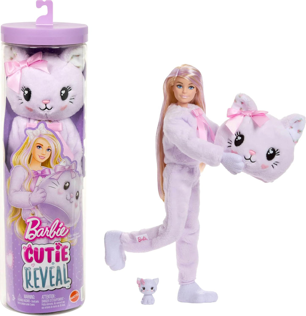 Barbie Cutie Reveal Doll & Accessories, Cuddly Series Kitten