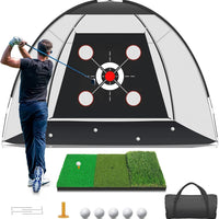 Ofertaza, KLAODOT Golf Net with Practice Mat,Golf Hitting