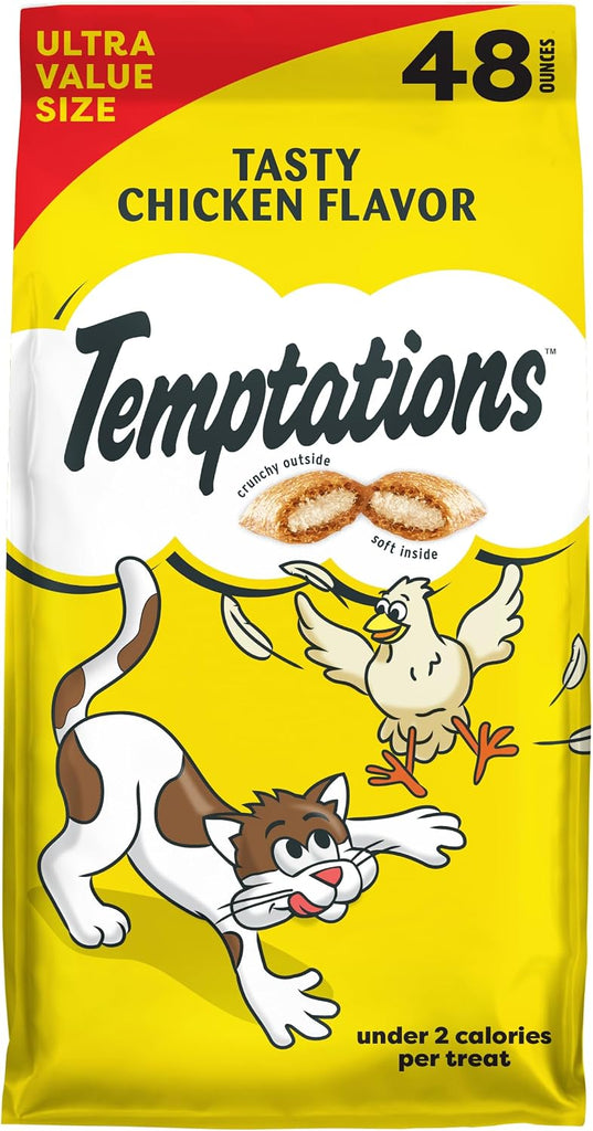 Temptations Classic Crunchy and Soft Cat Treats, Tasty Chicken, 48 oz