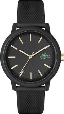 Reloj Lacoste 12.12 Cronógrafo - Correa de Silicona (Negro)