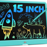 Bravokids 15 Inch LCD Writing Tablet for 3 Year Olds - Electronic Drawing Pad and Doodle Board as Educational Birthday G