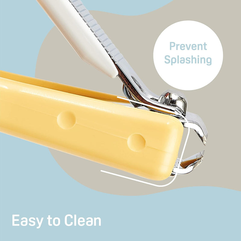 Cortauñas para bebés Pigeon con estuche a prueba de salpicaduras para 9+ meses