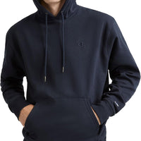 Champion Men's Powerblend Pullover Hoodie, Standard Fit, Midweight Fleece, Deep Navy, Large
