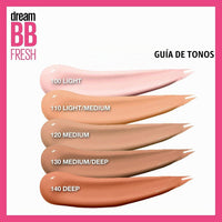 MAYBELLINE Dream Fresh Skin Hydrating BB cream, 8-in-1 Skin Perfecting Beauty Balm with Broad Spectrum SPF 30, Sheer Tint Coverage, Oil-Free, Light/Medium, 1 Fl Oz