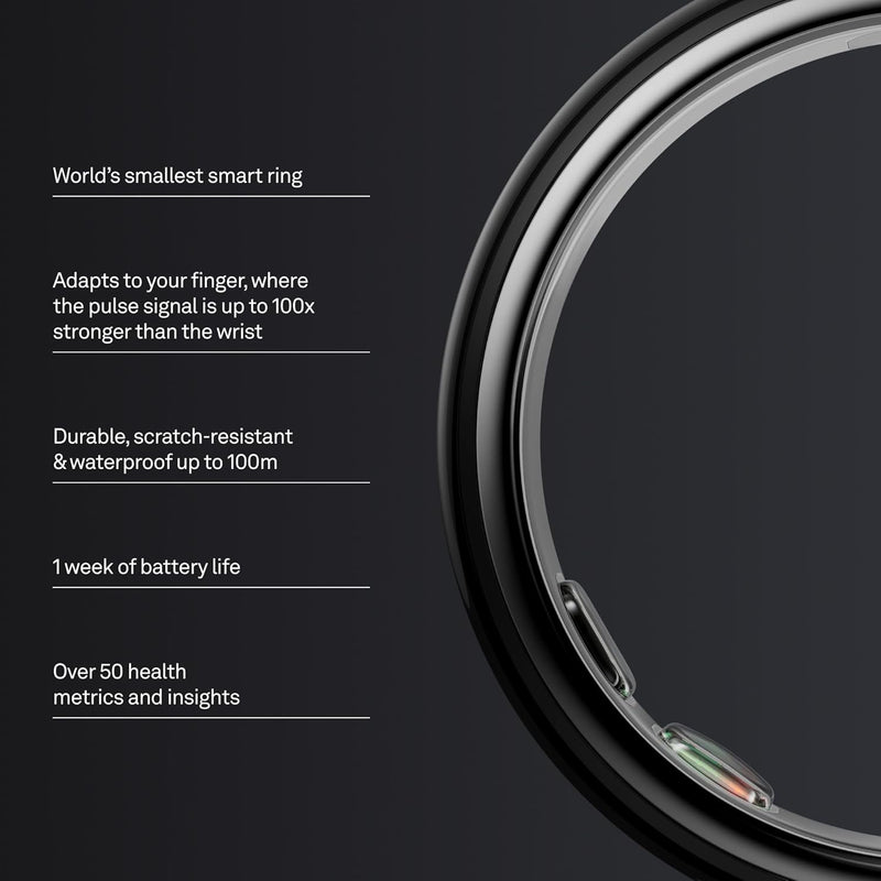 Oura Ring 5 - Anillo Inteligente de Salud y Sueño - Negro