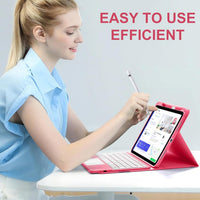 Funda con Teclado Harvopu para iPad 11" (A16) / iPad 10.ª Gen - Rosa