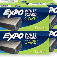 EXPO Soft Pile Dry Block Eraser, 5-1/8 x 1-1/2 Inches, Ideal for Whiteboards, Pack of 12