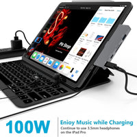 Hub USB-C 7 en 1 NXPGKEA para iPad Pro / Air (HDMI 4K, PD, SD/TF, USB 3.0, Jack 3.5mm)